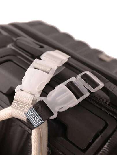 1 Set de correa ajustable de moda para equipaje y etiquetas de equipaje y etiqueta de equipaje, correa antirrobo para bolso y equipaje, cinturón portátil para maleta, correa con clip antirrobo, accesorios de viaje y exteriores duraderos, diseño de accesorios casuales, fácil de llevar bolsas adicionales, para accesorios de coche y viaje al aire libre, accesorios de viaje, ajuste para diversos tamaños de equipaje, correa de transporte práctica para exteriores para viajes en coche, equipaje con correa de hebilla externa para equipaje, correa colgante antirrobo para equipaje