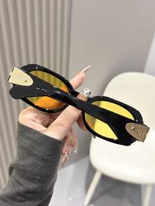 1 Cặp kính thời trang gọng oval dành cho nữ, phụ kiện thời trang đi biển. - Nhiều màu - Xem 5