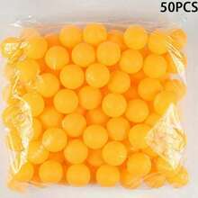 5/10/20/50pcs 40mm Matte Yellow & White Durable PP Material Rust-Proof Table Tennis Balls, Suitable For Adult Practice And Recreation - Multicolor - View 7
