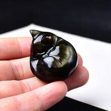 精美天然水晶雕刻猫咪，独特设计，疗愈水晶，蕴含能量的宝石，能量疗愈冥想石，家居装饰及礼品馈赠佳品，可随身携带，亦可作为节日礼物，来自 CUPIDCRYSTAL 品牌，狂欢节珠宝。 - 更多顏色 - 查看 19