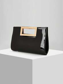 新款亮面宴会包、晚宴包、链条手拿包、正式礼服包，适合婚礼、会议、宴会、派对、舞会等场合。女士最佳礼物之选。 - 黑色 - 查看 2