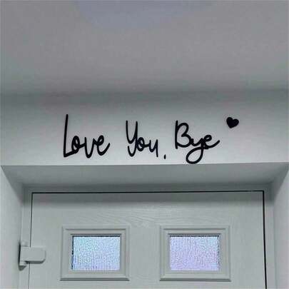 Bộ 5 món trang trí khung cửa gỗ hình trái tim đáng yêu "Love You Bye" - Phong cách cổ điển, trang trí tường phong cách Boho, thể hiện tình yêu thương và sự ấm áp dành cho gia đình và người yêu, quà tặng nghệ thuật treo tường, dễ dàng lắp đặt trên cửa, trang trí chủ đề trái tim, hoàn hảo cho hành lang, lối vào, cửa ra vào, trang trí sân, một món quà hoàn hảo cho gia đình và bạn bè.