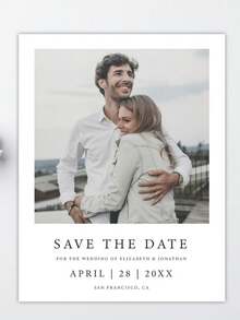 Thiệp báo hỷ tùy chỉnh có ảnh/Thiệp thông báo đám cưới cá nhân hóa/Bưu thiếp báo hỷ cho đám cưới/Thiệp mời cưới hiện đại/Thiệp mời tiệc đính hôn tùy chỉnh/Thiệp ảnh - Nhiều màu - Xem 10