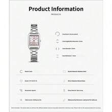 Casio 女款復古粉色方形腕錶 LTP-V007D-4E，薄鋼錶帶礦物玻璃 日常防水 極簡辦公正裝手錶 - 均碼 - 查看 8