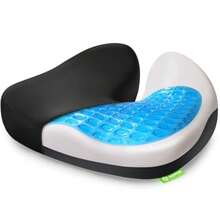 Breathable And Non Slip Seat CushionMulti-Layer Gel Seat Cushion For Ideal Support Softness Cooling Memory Foam Office Chair Cushion For Hemorrhoid Sciatica Tailbone Pain Relief Anti-Slip Back Seat Pillow - 黑色的 - 查看 7