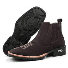 Men's Western Ankle Boot, Chelsea Boot, Suede, Elegant And Comfortable - NEW RELEASE Country 2026 - Rust Brown - View 2