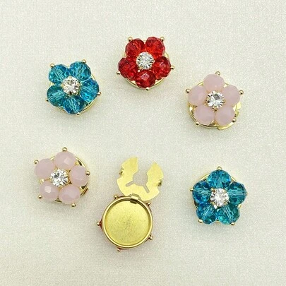 1pc Shirt Button Cover, Fashion Rhinestone Sleeve Button, Turtle Button, Shirt Accessory