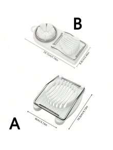 1pc Multi-Function Egg Cutter, Suitable For Hard Boiled Eggs, 2-In-1 Egg Slicer/Divider/Dicer/Cutter, Kitchen Tool - Multicolor - View 6