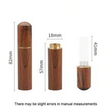 Mini Coffee Cloth Powder Needle 6-Pin Coffee Powder Blender Italian Small Loose Powder Needle Solid Wood Pine Powder Needle - Brown - View 4