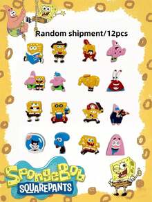 SpongeBob SquarePants Bộ trang trí tiệc sinh nhật chủ đề SquarePants gồm 6/12/24 món, họa tiết dễ thương, hình dáng độc đáo, hình chiếc giày phát sáng trong bóng tối, thích hợp cho túi đi biển, guốc, dép xăng đan. Được làm từ chất liệu PVC, có thể dùng làm vật trang trí giày, mặt dây chuyền giày, quà tặng sinh nhật, Giáng sinh, Ngày lễ tình nhân, Halloween. Có thể dùng làm mặt dây chuyền cho guốc gỗ rỗng, guốc gỗ rỗng, phụ kiện guốc gỗ rỗng. Các kiểu trang trí giày bằng cao su mềm ngẫu nhiên, thích hợp làm quà tặng sinh nhật, quà tặng ngày lễ, quà nhét túi quà và quà nhét tất Giáng sinh. - Nhiều màu - Xem 9