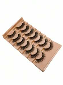 7 Pairs Of Naturally Slender False Eyelashes, Handmade 3D Curls For Easier Wearing, Fashionable Makeup Effect For The Whole Day - View 5