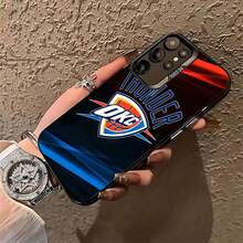 Thunder Team Logo Phone Case-Compatible With Samsung,  12, 13, 14, 15 Pro,  14 Plus,  15, 16 Pro Max,  17,  17 Pro,  17 Pro Max,  17 Air, And  17e. Features TPU Material For Anti-Slip And Drop Protection; Comfortable Design With A Pleasant Feel. 2026  March Madness /  Basketball Theme Phone Case-Suitable For Men And Women. - 黑色 - 查看 4
