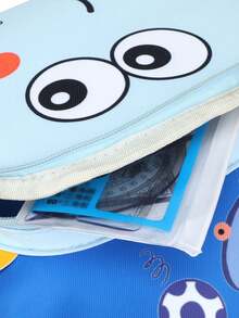 Fresh And Cute Dinosaur Print Lightweight Comfortable Casual Crossbody Bag, Versatile Student School Backpack - Blue - View 6