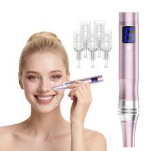 Microcystal Roller Skin Care Pen, Includes 5 Replaceable Nano Heads, Facial Skin Care Tool - Pink - View 7