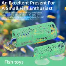 Đồ chơi đường hầm cho cá cảnh, hang trú ẩn và sân chơi cho cá Betta, thích hợp cho cá Betta, cá Guppy và các loài cá sống ở đáy. - nhiều màu - Xem 8