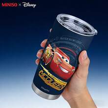 MINISO X Disney Pixar Cars Lightning McQueen 20oz Insulated Tumbler, Stainless Steel Vacuum Insulated Car Cup With Lid, Reusable Travel Mug For Hot & Cold Drinks, And Durable - Multicolor - View 2