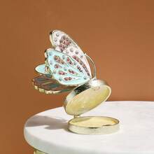 SUSUZUKU 1pc Luxury Enamel Rhinestone Winged Butterfly Jewelry Box, European Style Jewelry Box, Birthday Gift, Exquisite Home Decor - Butterfly - View 4