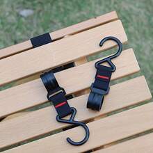 5pcs Detachable Storage Hooks, Heavy Duty Outdoor Camping Hooks - Black - View 2
