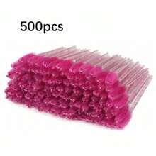 Disposable Spoolies (100pcs / 20pcs / 50pcs) – Ideal For Mascara, Eyelash Extensions, Brow Grooming, Eyeshadow, And Cleaning & Fluffing Application - Hot Pink - View 13