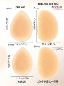 Silicone Butt Pads, Thick, Natural Lift, Hip Enhancement, Seamless, Buttock Pads, Peach Butt, Ultra-Thin Lifting Buttocks, Self-Adhesive Shaping Buttocks Patch, Self-Adhesive Hip Patch, Calf Shaping Patch, Natural Seamless, Shaping Hook-And-Loop, Body Padding, Buttock Enlarger, Create Sexy Perfect Curves, Washable, Reusable, Suitable For Jeans, Tight Clothes, Dresses, Yoga Wear, Wedding Dresses - Multicolor - View 11