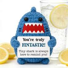 1pc Shark Plush Toy, A Popular Holiday Gift Choice, Suitable For Birthday, Valentine's Day, Mother's Day, Father's Day, Christmas, And New Year, Great For Friends, Family, And Colleagues - Multicolor - View 4