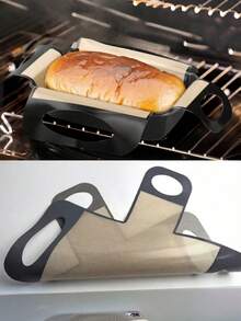 1 tấm lót nướng bánh mì bằng silicon tái sử dụng, lót khay nướng bánh mì chua cho nồi gang, lót khay nướng bánh mì chống dính, dụng cụ làm bánh mì chua, dây nâng bánh mì bằng silicon, dụng cụ nâng khay nướng bánh mì, dụng cụ chuyển bột chống dính dễ vệ sinh, thích hợp cho khay nướng bánh mì. - Xem 4