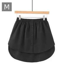 1pc Elastic Waist Extender, Women Shirt Extender, Adjustable Layered Fake Skirt Hem Extender - Black - View 16