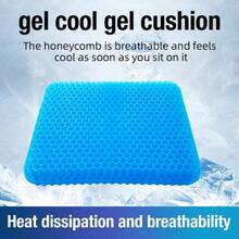 Đệm ngồi gel hình tổ ong mùa hè | Cần thiết cho phụ nữ | Đệm thoáng khí giảm áp lực xương cụt | Thiết kế chống trượt cho sự thoải mái lâu dài | Phù hợp sử dụng tại văn phòng và nhà | Vỏ bền và có thể tháo rời | Giảm áp lực lên lưng dưới và mông | Phụ kiện xe hơi thời trang - Nhiều màu - Xem 2
