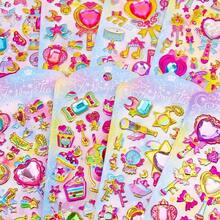 2pcs Random 3D Crystal Stickers, Bubble Wrap Diamond Gem Stickers, Colorful Diamond Decorations, Princess Laser Stickers And Fairy Magic Wand Stickers - Multicolor - View 4