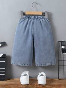 Quần jean lửng denim rách tối giản phong cách đường phố dành cho bé trai, phù hợp cho mùa xuân, hè, thu, mặc hàng ngày, đi nghỉ mát cùng gia đình, đi học. - Rửa nhẹ - Xem 2