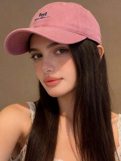 Mũ lưỡi trai thêu chữ thương hiệu thời trang Hàn Quốc, mũ snapback đa năng mùa thu/đông dành cho nữ, mũ chống nắng casual tôn dáng, thích hợp mùa hè, đi biển.