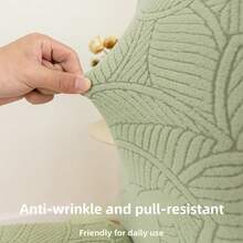 弹性弹力餐椅套 长款提花椅垫套 防水座椅套 椅子保护套 - 彩色 - 查看 5