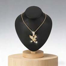 男士老鹰链项链 - 醒目的老鹰吊坠，结实耐用的嘻哈链，适合日常佩戴和派对场合 - 彩色 - 查看 9