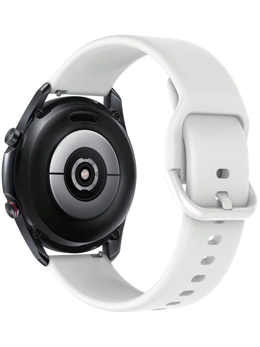 20mm 22mm 硅胶表带,兼容三星 Galaxy Watch 42mm 46mm Active 2 Gear S2 S3 Honor BIP 华为 Watch GT 2 手环腕带 - 白色 - 查看 1