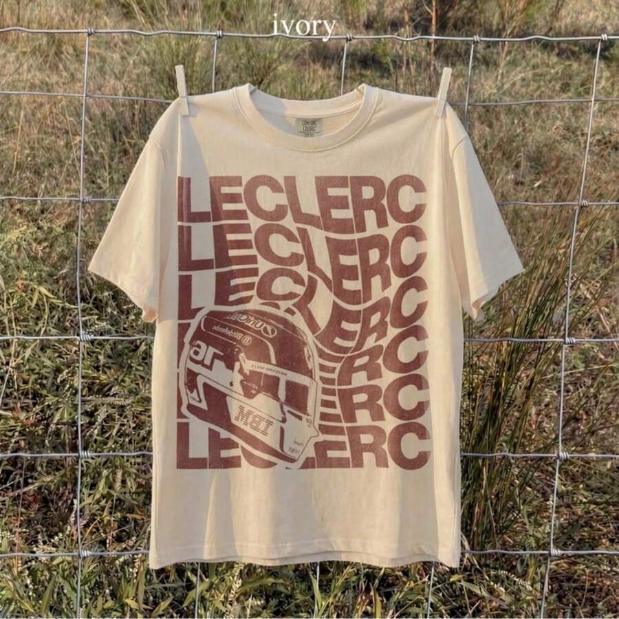 Charles    T-Shirt, Retro ® F1 Racing Graphic Tee, Fan - trắng - Xem 1