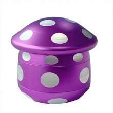 2.5 Inch Mushroom Shaped Metal Grinder, Durable Aluminum Alloy Grinder, Kitchen Spice, Pepper/Herb Grinder - Purple - View 7