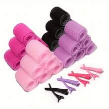 30 Pcs Self-Adhesive No Heat Hair Curlers, DIY Hair Styling Accessories, Women Hairdressing Tools - Multicolor - View 4