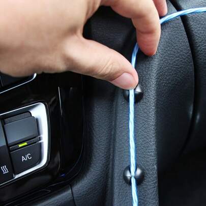 10 piezas de clips para cables del salpicadero del coche | Clips de gestión de cables de plástico adecuados para auriculares y cables de carga, universales para la decoración del interior del coche