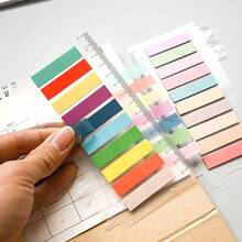 200pcs/Pack Index Tabs Stickers, PET Plastic Transparent Bookmarks For Students Textbooks, Minimalist Design, Writable Memo Stickers - one-size - View 7
