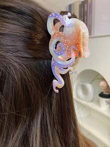 1pc New Creative Acrylic Ocean Animal Hair Claw Clip, Stylish Octopus Shark Hair Accessory - Multicolor - View 8