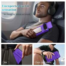 1 ốp lưng điện thoại cơ khí có chân đế ẩn và bảo vệ camera, phù hợp với Pixel 8, A, 9 PRO, 10 PROXL - Màu tím - Xem 2