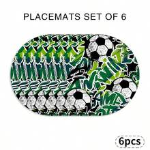 Un set complet de suporturi de masă pentru Cupa Mondială, cu modele de fotbal, atletism și victorie, potrivite pentru utilizare primăvara, vara, toamna și iarna. Adoptă un design multicolor și este țesut din fibră 100% poliester. - Multicolor - Vizualizare 12
