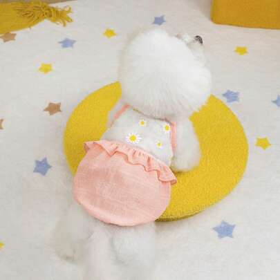 Vestido de tirantes finos y ligero para perros y gatos pequeños, adecuado para primavera/verano, Chihuahua, Poodle