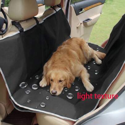 1pc 210D Lightweight Waterproof Oxford Cloth Pet Car Seat Cover, Dirt-Resistant, Comfortable, Convenient, Black With Colored Edges + 1pc 210D Lightweight Waterproof Pressurized Pet Cargo Liner, Scratch-Resistant, Suitable For Pet Travel