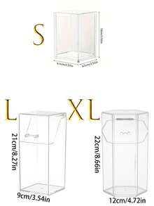 1/2pcs Transparent Desktop Storage Box With Lid, Makeup Brush Holder, Dust-Proof Organizer, Suitable For Cosmetics - Multicolor - View 9