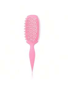 1PC Curl Defining Vented Hair Brush For Curly, Wavy, Or Coily Hair – Lightweight Detangling And Styling Brush With Flexible Anti-Static Design, Smooth Separation To Shape Curls And Boost Volume, Ventilated Structure For Quick Drying And Easy Heat Flow, Ergonomic Non-Slip Handle For Comfortable Grip, Suitable For Men And Women, Perfect For Daily Hair Care, Or Salon Use, Back To School, Travel Holiday Essentials, Hair Accessories Hair Brush, Detangling Brush, Hair Products, Hair Tools, Hair Care, Curly Hair Brush, Barber, Hairstyle, Hairdressing,Hair Brush,Slick Back Brush,Styling Brush,Curly Hair Brush,Edge Brush,Hair Comb,Brush Hair,Hair Brush Set,Comb Hair,Comb For Curls,Detangling Brush,Hair Brush For Women,Hair,Travel,Hair Products,Hair Tools,Hair Stuff,Barber,Barber Accessories,Barbershop,Hairdressing Equipment - 粉紅色,向上 - 查看 2