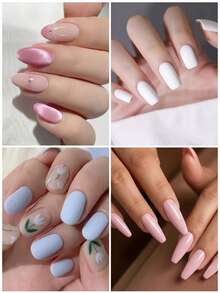 6pcs/Set 7ml Reflective Nail Polish, Autumn Super Shiny Series Soak-Off Gel Nail Polish - Coral Pink - View 7