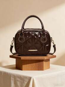 1 Stück Dieser stilvolle einfarbige retro PU-Quadrat-Handtasche hat ein einzigartiges Design, das für verschiedene Anlässe geeignet ist und vielseitig genug ist, um allen Bedürfnissen zu entsprechen. Perfekt für Outdoor-Aktivitäten, Freizeit, Pendeln und mehr, ist es das perfekte Geschenk für Teenager. - Verschiedenfarbig - Übersicht 12