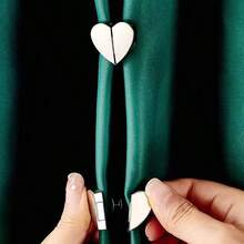 心形磁性窗帘夹，可拆卸磁性门帘遮光夹，防止漏光，牢固闭合 - 多色 - 查看 5