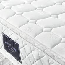 Hydraulic Double Upholstered Bed 140x200cm, Bed With Slatted Base Made Of Metal Frame, Modern Bed Frame With Storage Space, Cotton, Light Grey (With Mattress) - Light Gray + Cotton - View 6